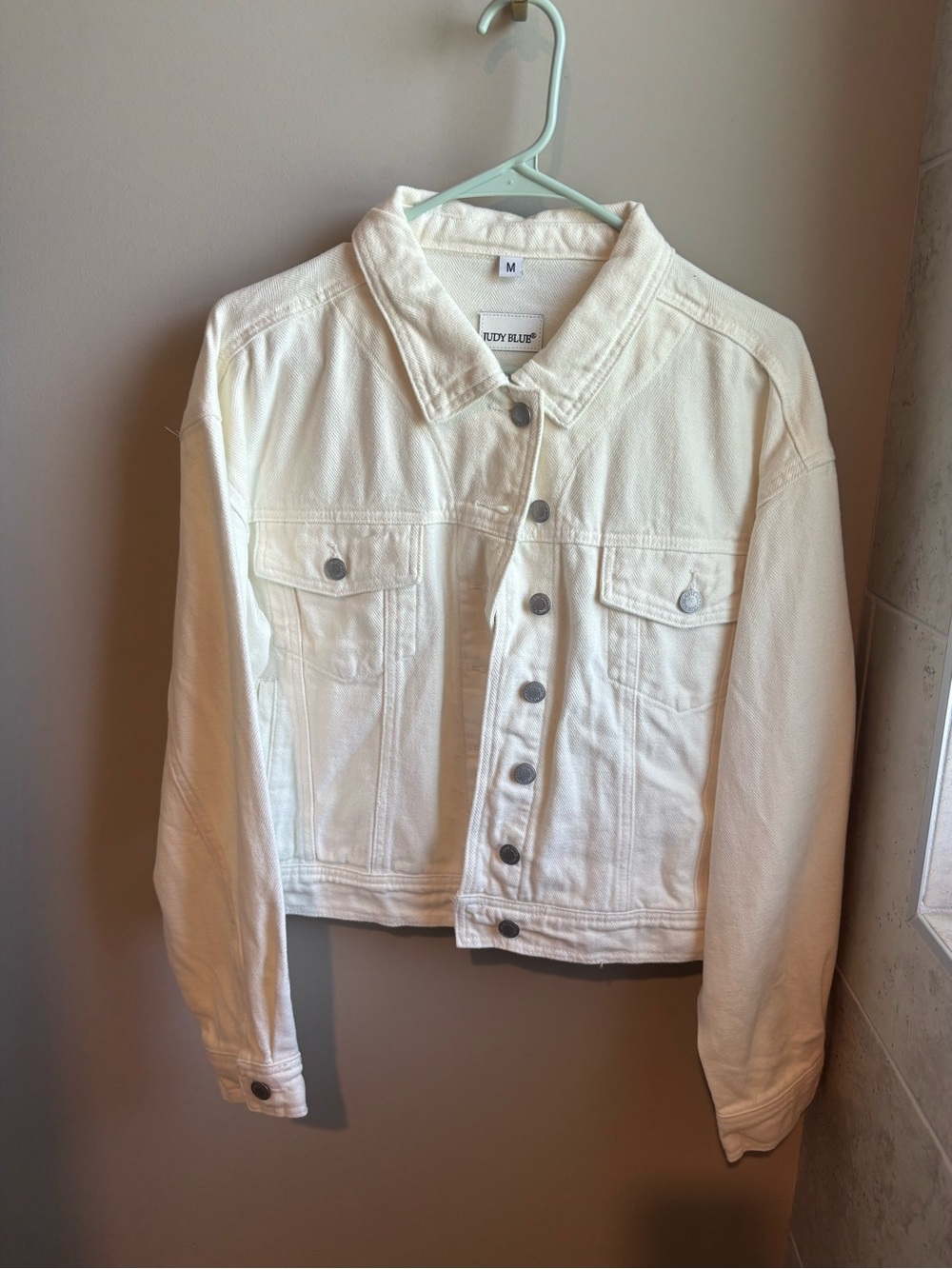 Judy Blue White Denim Boyfriend Jacket
